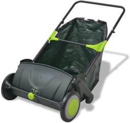 Gazonveger - Tuinveger Gazonventilator - Gazon Onderhoud - Handmatig Werken - 103 liter - Groen — thumbnail 5