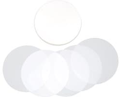 100 Stuks Ronde Badge Films voor Badge Maken, Transparante PVC Beschermfolie voor Koelkast en Creatieve Projecten