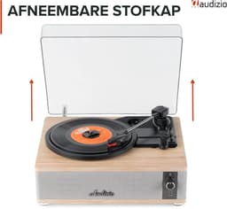 Platenspeler - Audizio Irvine - LP speler - Platenspeler Bluetooth - Voor alle plaatformaten - Licht hout — thumbnail 4