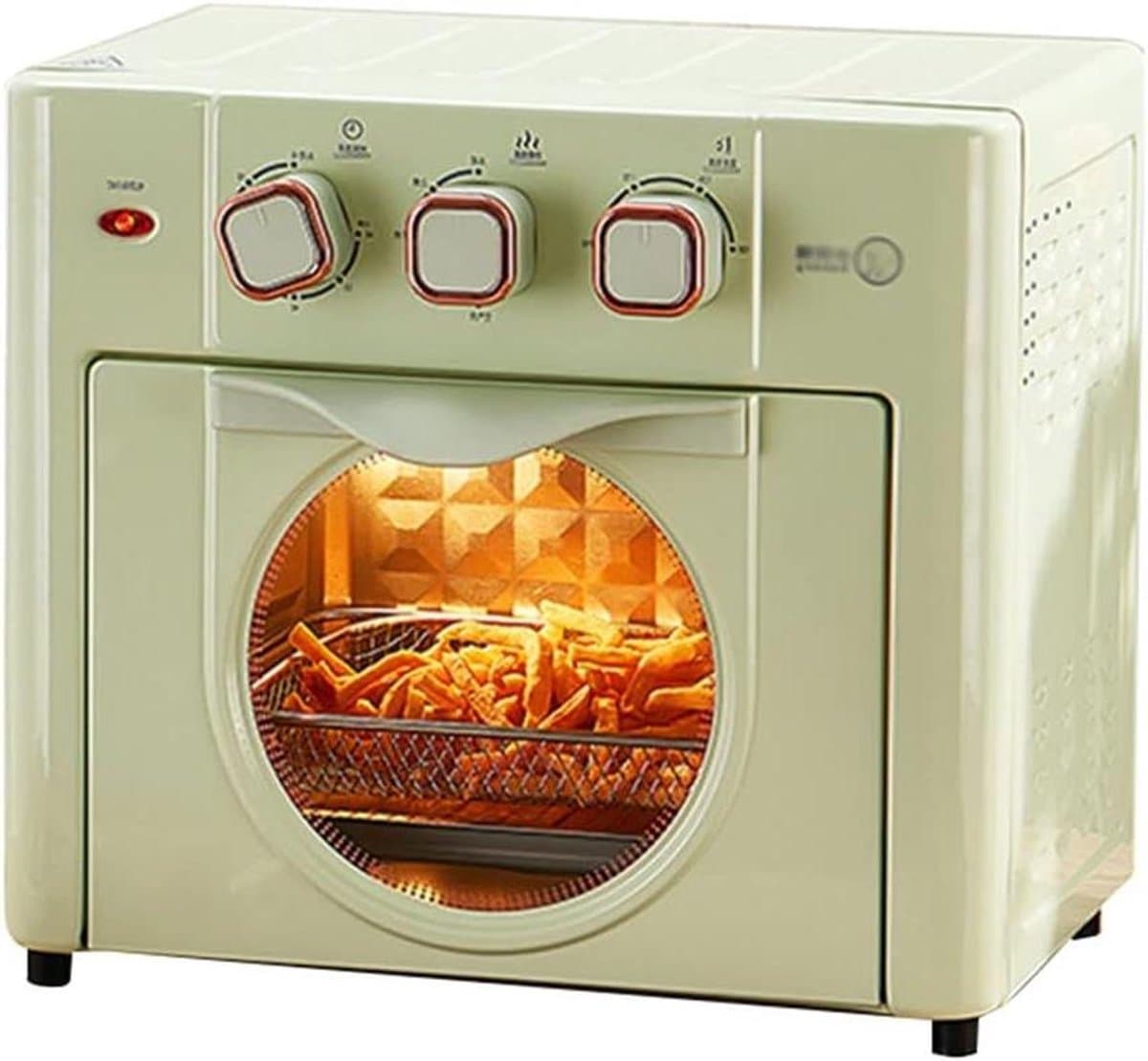 Huishoudelijke Airfryer - Heteluchtoven - Gezond Koken - Olievrije Bereiding - 18 Liter Capaciteit - Groen — afbeelding 1