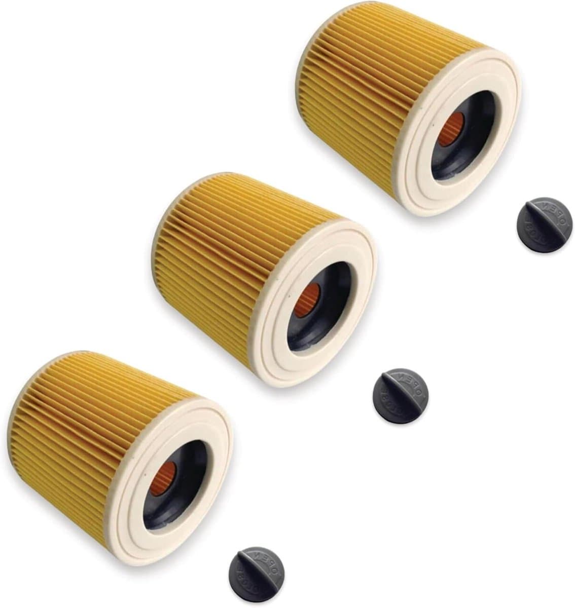 Stofzuiger filters - Wasbare filter - Schoonmaken - Herbruikbaar - 3 stuks - Wit — afbeelding 1