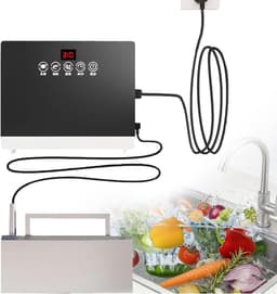 Afwasmachine Gootsteen - Compacte Vaatwasser - Keuken Schoonmaken - Geen Installatie Nodig - 36 x 30 x 30 cm - Zilver/Wit — thumbnail 1