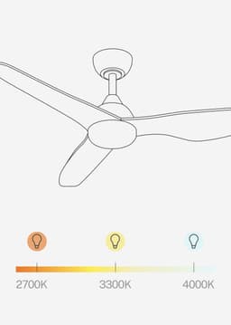 CREATE - Plafondventilator 40W stil Ø132 cm - M - Met licht - Afstandsbediening - WIND BALANCE — thumbnail 3
