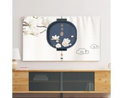 TV Protector Cover - Scherm Beschermhoes - Stof Vrij Houden - Half Gesloten Achterkant - Tot 75 Inch - Ink Painting