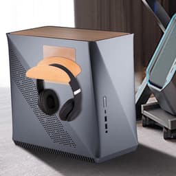 Houten Hoofdtelefoonhouder - Ondersteuning Headset - Bureau Organisatie - Zonder Boren Montage - 10x6.3x2.8 Cm — thumbnail 4