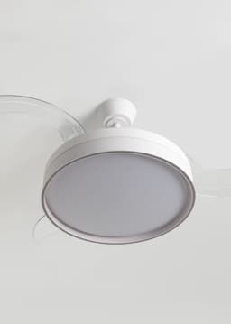 CREATE - Stille plafondventilator 40 W Ø107 cm met intrekbare bladen en LED-licht - M - Met licht - Controller voor wandmontage - WIND CLEAR EDGE — thumbnail 3
