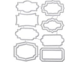 Set van 8 Snijmallen met Eenvoudige Geometrische Vormen voor DIY Papieren Projecten, Perfect voor Creatieve Cadeaus en Stansmachines