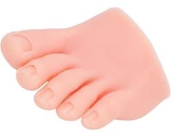 Siliconen Oefenvoet voor Nagelkunst - Herbruikbaar Trainingsmodel met Realistische Tenen, Draagbaar en Wasbaar voor Nagelstylisten en Hobbyisten (Rechts)