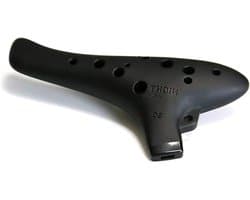 Plastic Ocarina - Soprano C Fluit - Muziek Maken - Gemakkelijk Vast te Houden - 15 cm Lengte - Zwart