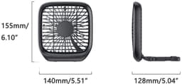 Dailygoody - Draagbare Auto-Achterbankventilator - USB Koelventilator - Opvouwbaar en Stil - Ventilatie - 3 Snelheden - Geschikt voor Thuis en Buiten — thumbnail 5