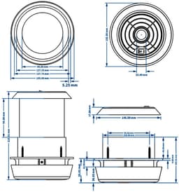 Allecto - Dakventilator - Plafondventilator - Stil en efficiënt - 12 V - Koelrooster - Buiten en binnen gebruik - Marine model — thumbnail 5