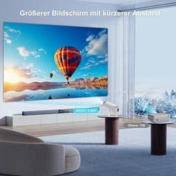 Smart-projector, 1080p native met 4K-ondersteuning, wifi 6 en Bluetooth 5.2, autofocus/trapeziumcorrectie, geïntegreerde apps, spraakbediening, draagbare filmprojectoren voor buiten — thumbnail 5
