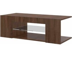 Tv-meubel met LED - Tv kast Hifi-kast - Woonkamer Entertainment - RGB LED Verlichting - 90x39x30 cm - Bruin Eikenkleur