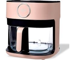 Luchtfriteuse Glazen Mand - Heteluchtfriteuse Airfryer - Snel en Gezond Koken - Vaatwasmachinebestendige Mand - 5.5 Qt - Rouge