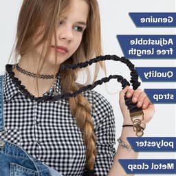Verstelbare en Retractable Lanyard voor ID Badges, Zachte Elastische Sleutelhanger en Kaart Houder voor Onderwijs en Zorg (Zwart) — thumbnail 2