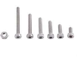 M2 Volledige Draad Hex Hoofd Bouten en Moeren Assortiment van 250 Stuks in RVS voor Diverse Toepassingen