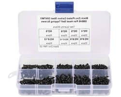 400 Stuks Zwarte M2/M2.6 Lenskop Zelftappende Schroeven Set - Assortiment Carbon Staal Schroeven voor Kunststof, Hout en Zacht Metaal