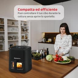 Airfryer 5 Liter - Heteluchtfriteuse Compact - Gezond Koken - Transparant Venster - 5 Liter - Zwart — thumbnail 4