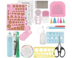 Complete Quilling Set voor Creatieve DIY Projecten, 24-delige Filigree Tool Set voor Papierkunst en Ambachten