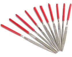 Set van 10 Diamant Gecoate Vijlenset van 3 x 140mm voor Juweliers, Ideaal voor Metaal, Glas en Graveren