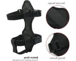 Fiets Luidsprekerhouder - Speaker Fietsbevestiging - Muziek Luisteren Onderweg - Verstelbare Nylon Riem - 15 cm Lengte - Zwart