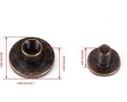 Set van 20 Dubbele Kappen Leren Rivets, Assortiment voor Scrapbooks, Fotoalbums en Leren Reparatie, 5mm, Ideaal voor Handwerken en DIY Projecten