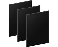 Set van 3 Zwarte Acrylaatplaten 30 x 20 cm - 3 mm Dikke Acrylaat Schijven voor Modelbouw, Knutselen en Schilderen
