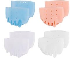 4 Paar Siliconen Tussenspreiders voor Tenen, Ademend Ontwerp voor Correctie van Overlapping Tenen en Metatarsale Ondersteuning voor Dames en Heren