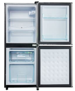 Gutent-Minikoelkast - 106L totaal - 60L koel en 46L vries - 7 temperaturen - LED-verlichting - Zilver en Zwart — thumbnail 16