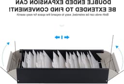 Houder voor Indexkaarten, Geschikt voor 800 Visitekaartjes, Zwart, Organiseer en Bewaar Efficiënt — thumbnail 2