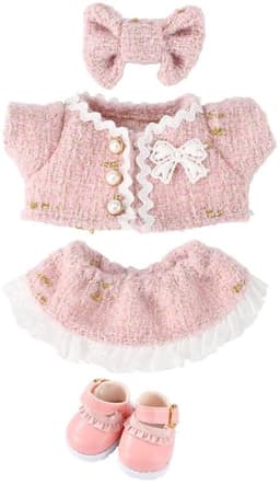Poppenkledingset, stijlvolle kawaii-outfitset, luxe moderne rok met accessoires, geschikt voor aankleedpoppen — thumbnail 1