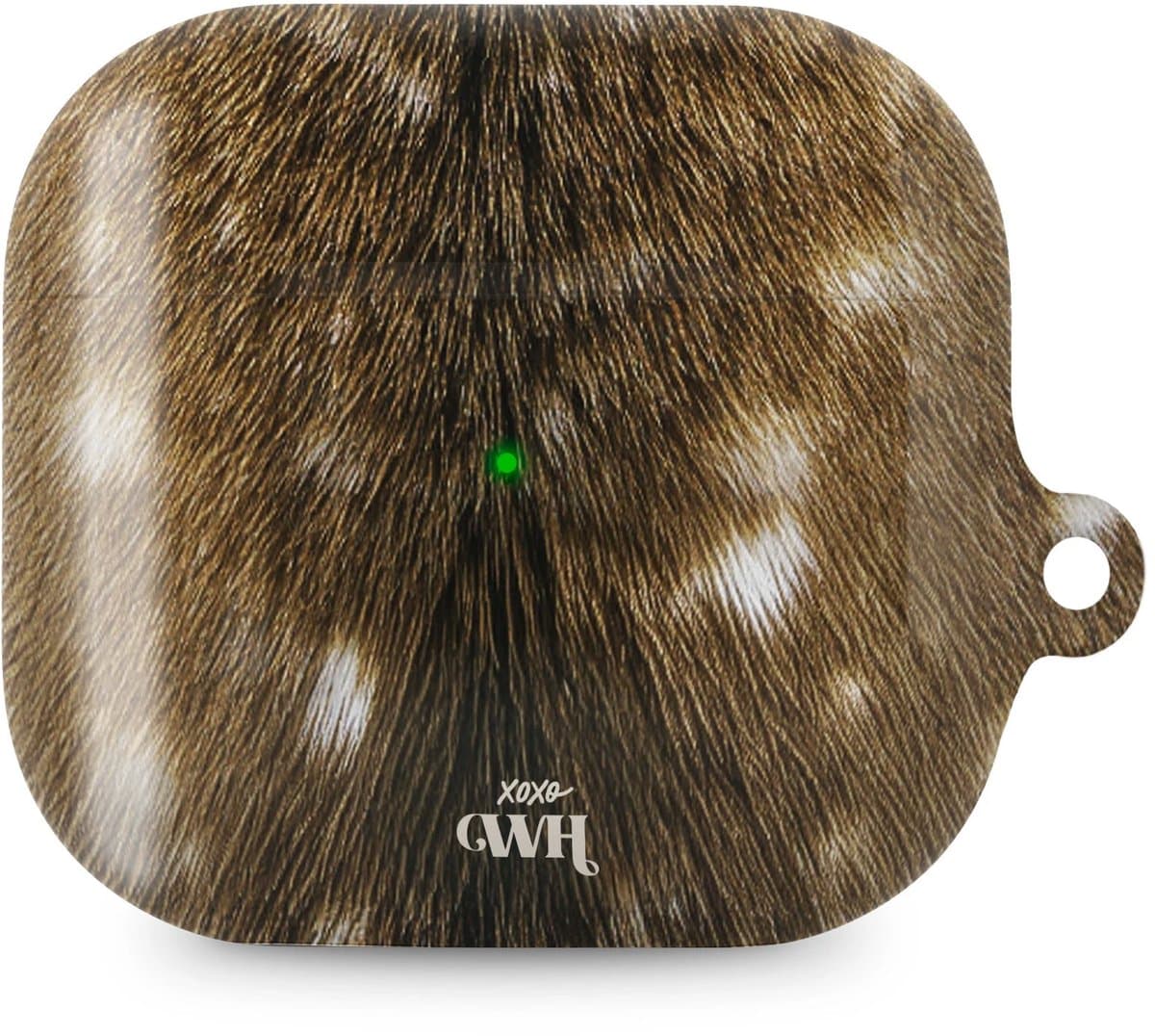 xoxo Wildhearts hoesje geschikt voor AirPods 4 - Bambi Bliss - Ook als telefoonhoesje verkrijgbaar - schokbestendige case - koptelefoonhoes - Hoesje met dierenprint - Hert - Bruin — afbeelding 1