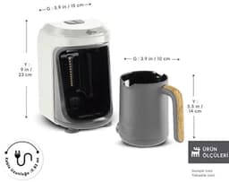 Karaca Hatır Hups - Melkopschuimende Turkse Koffiemachine – Wood Craft – 5 Kopjes – 535W — thumbnail 5