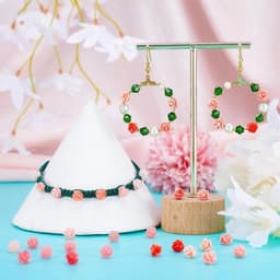 40 roze schelpkralen met bloemvorm voor sieraden maken, natuurlijke zeeschelpen in diverse maten voor creatieve en unieke handgemaakte accessoires — thumbnail 5