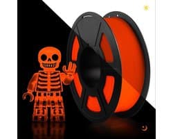 3D Print Filament - PETG Spoel - Creatief Ontwerpen - Gloeit in Donker - 1.75 mm 1 kg - Lichtgevend Rood