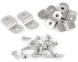 Set van 10 Metalen Z-vormige Fotoklemmen met Schroeven voor Muurbevestiging, 30mm x 13mm x 6mm