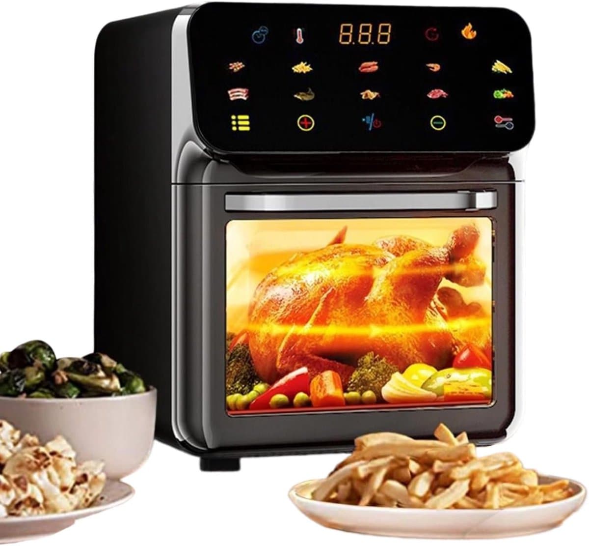 Tafeloven Heteluchtfriteuse - Combi Apparaat - Gezond Koken - 15 Liter Inhoud - 32 x 34 x 32 cm - Zwart — afbeelding 1