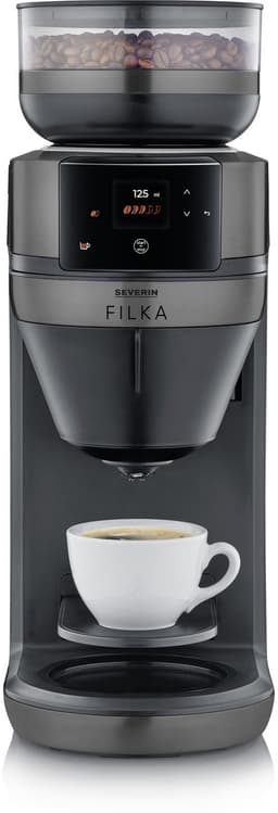 Severin KA 4854 FILKA Filterkoffiezetapparaat – Volautomaat – Bonen & Filterkoffie – 5 Sterktes – Touch Display – Dark Inox – Glazen Kan — thumbnail 4