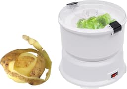 Elektrische Aardappelschilmachine - Automatische Schilder - Snel Groenten Schillen - Krachtige 85W Motor - 27x25.5cm - Wit — thumbnail 1