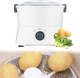 Elektrische Aardappelschiller - Groenteschiller Machine - Snel Schillen - Met Container - 1 kg Capaciteit - Wit — thumbnail 1