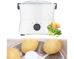 Elektrische Aardappelschiller - Groenteschiller Machine - Snel Schillen - Met Container - 1 kg Capaciteit - Wit