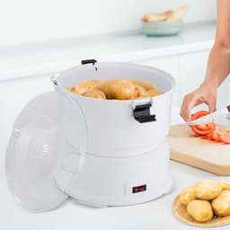 Elektrische Aardappelschilmachine - Automatische Dunschiller - Snel Groenten Schillen - Grote Capaciteit - 800g - Wit — thumbnail 4
