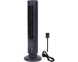 Staande Ventilator - Bladloze Toren - Thuis Koelen - Stille Werking - 10.8 x 11 x 10.8 cm - Zwart