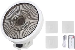 aladdien - Wandventilator met Afstandsbediening en Nachtlampje - Mini Oscillerend, 3 Snelheden, Perfect voor Thuis en Kantoor — thumbnail 1