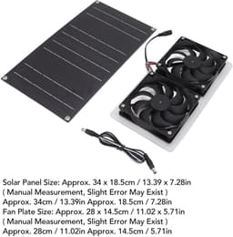 ONF3 - Solar Panel Fan Kit - 100W Waterdichte Ventilator voor Kassen en Kamperen - Energiezuinig en Betrouwbaar - Ideaal voor Buitengebruik - Zo... — thumbnail 4