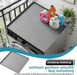 Waterdichte antislip vloermat 60 x 60 cm voor koelkast, wasmachine en gootsteen, siliconen lekbak voor huishoudelijke apparaten — thumbnail 2