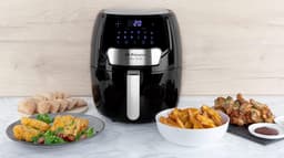 Airfryer Zonder Olie - Heteluchtfriteuse - Gezond Bakken - 12 Voorgeprogrammeerde Programma's - 4 Liter Capaciteit - Multicolor — thumbnail 3