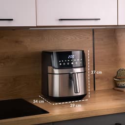 Airfryer - Heteluchtfriteuse - Gezond Koken - Grote capaciteit - 6.5 liter - Zilver — thumbnail 2