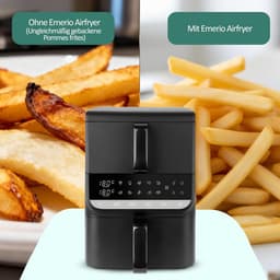 Dubbele Kamer Airfryer - Heteluchtfriteuse XL - Gezond Koken - Sync Finish Functie - 10 Liter Totaal - Zwart — thumbnail 3