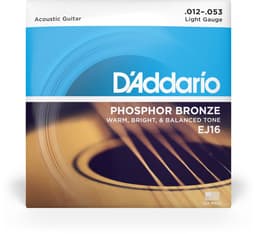 D'Addario akoestische gitaar snaren EJ16 Phosphor Bronze Light 12-53 — thumbnail 3